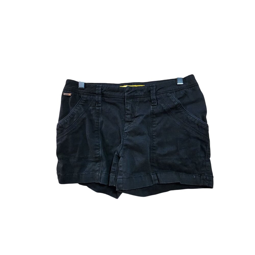 Lolë Womens Black Cotton Blend Casual Shorts Med